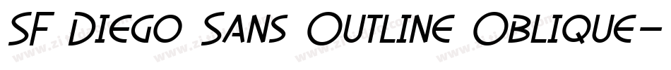 SF Diego Sans Outline Oblique字体转换